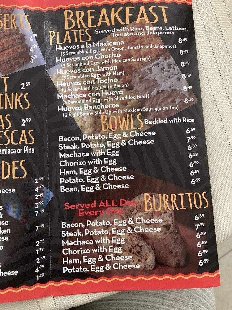 Cinco Hermanos - West Point, MS menu_pic