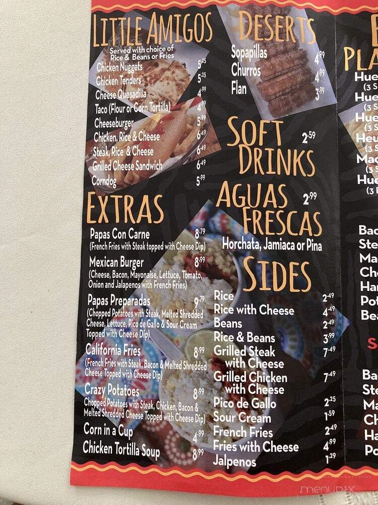 Cinco Hermanos - West Point, MS menu_pic