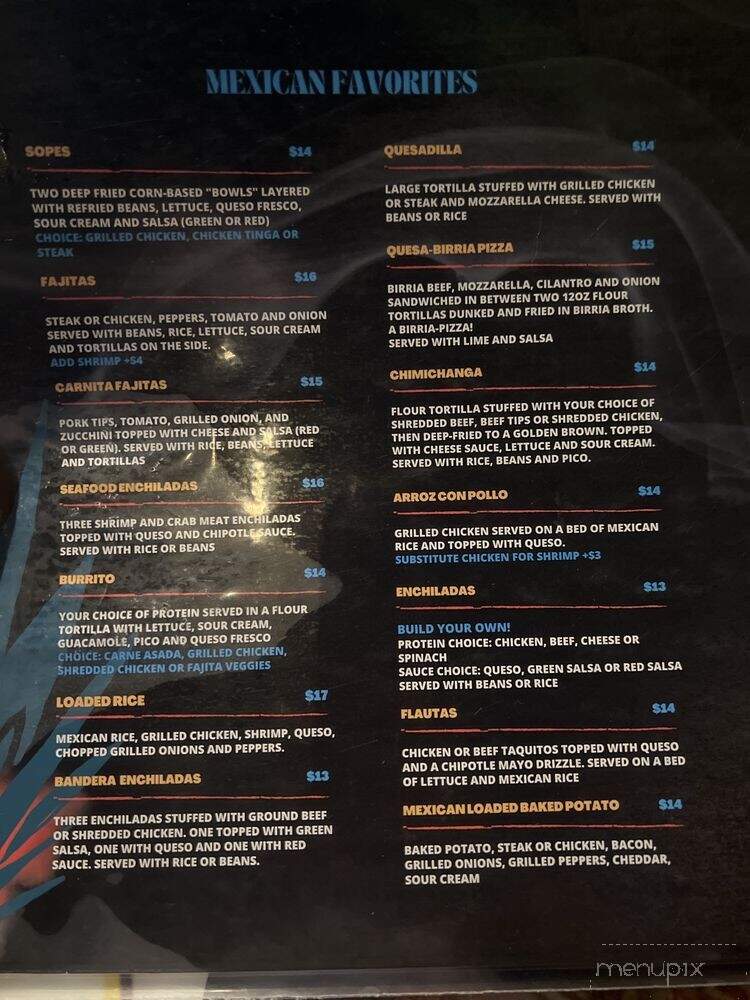 Papi Chulo's Cantina - Spencer, IN menu_pic