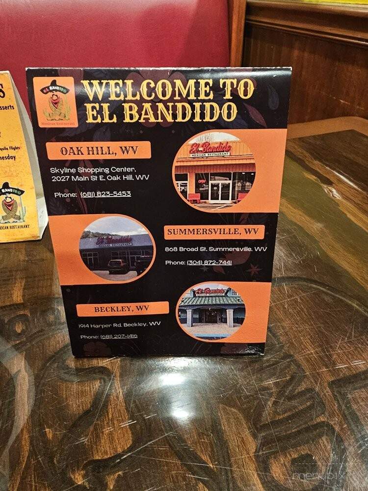 El Bandido - Beckley, WV menu_pic