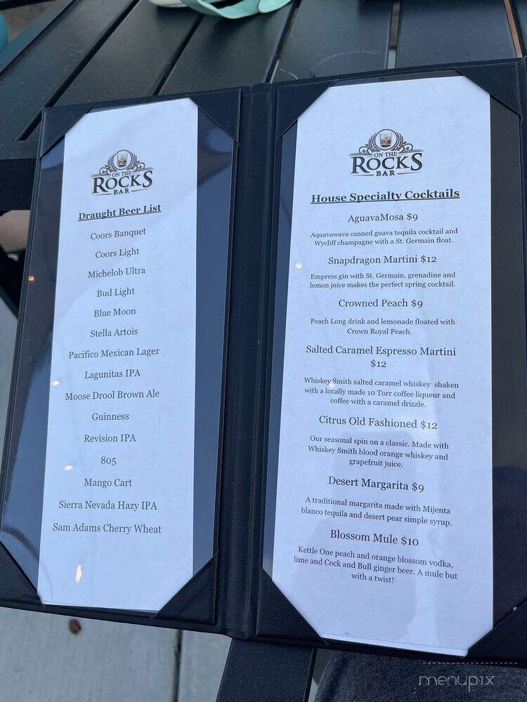 On The Rocks - Sparks, NV menu_pic