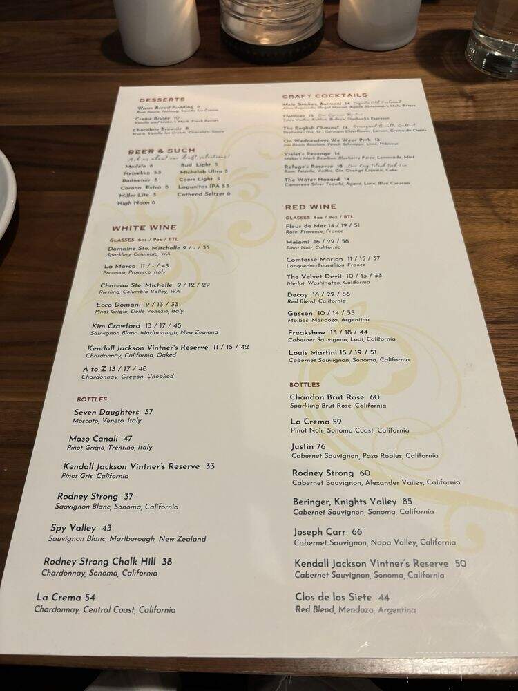 Rebeccas - Flowood, MS menu_pic