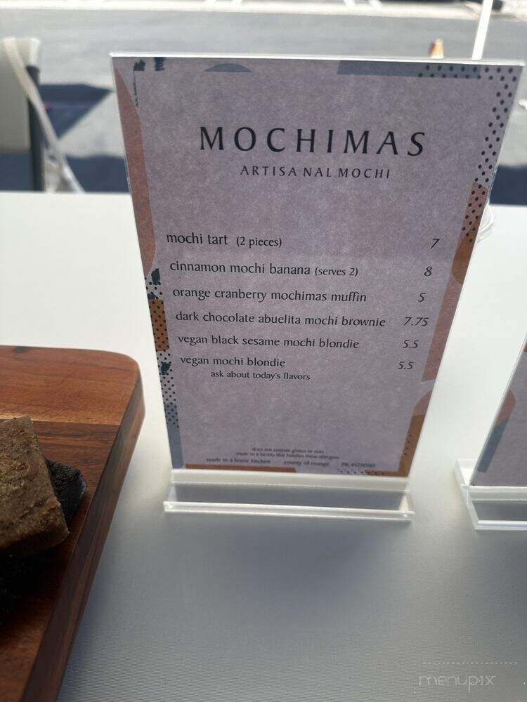 Mochimas - Lake Forest, CA menu_pic