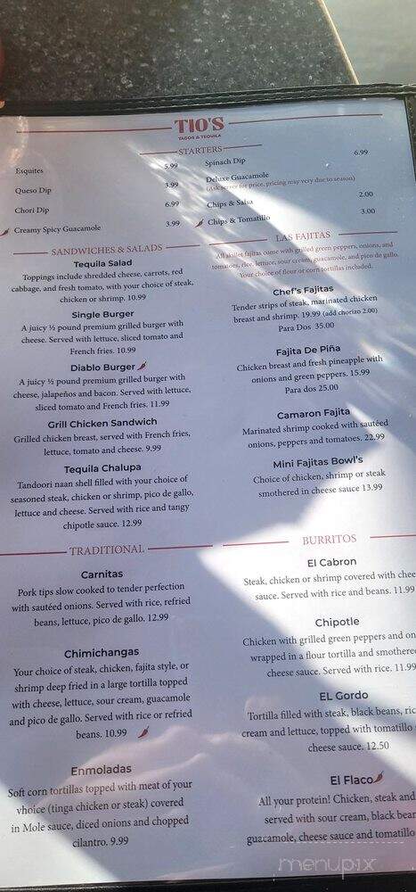 Tios Tacos & Tequila - O'Fallon, IL menu_pic
