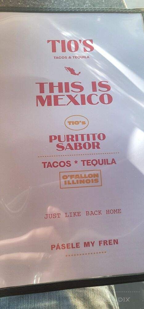 Tios Tacos & Tequila - O'Fallon, IL menu_pic