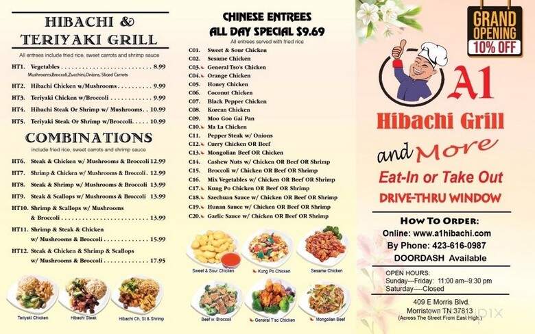 A1 Hibachi Grill - Morristown, TN menu_pic