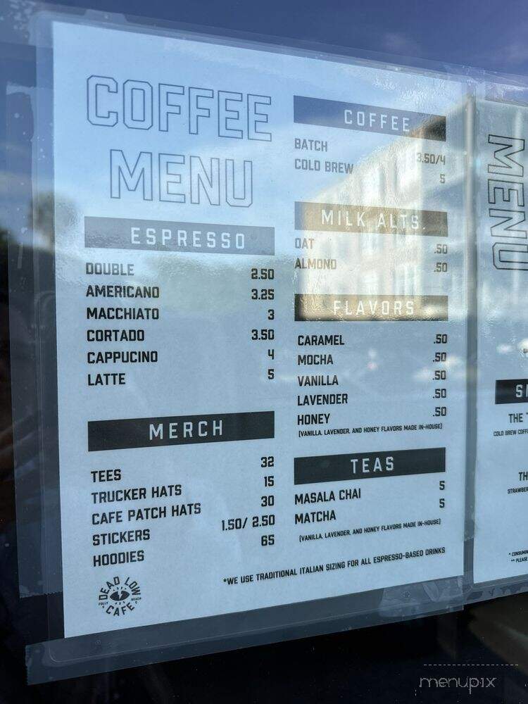 Dead Low - Folly Beach, SC menu_pic