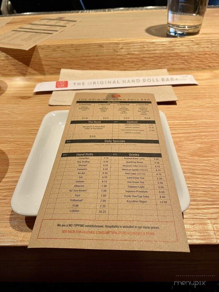 Kazu Nori - New York, NY menu_pic