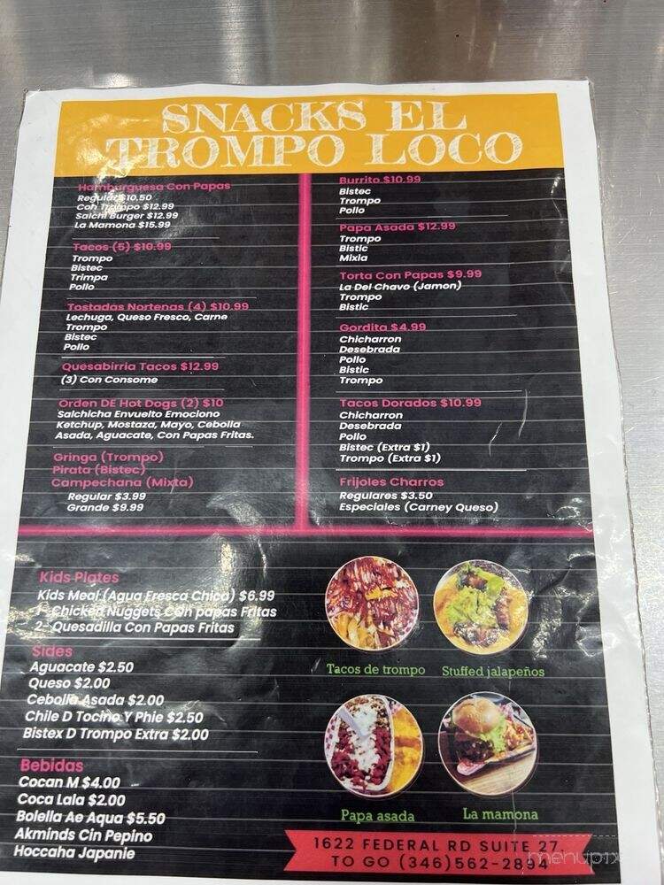 Snacks El Trompo Loco - Houston, TX menu_pic