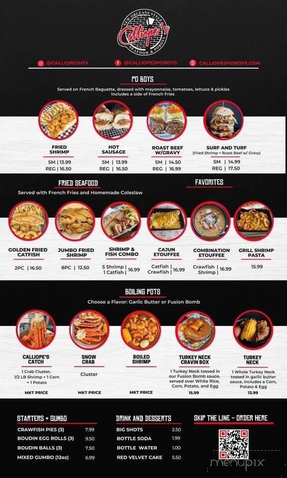 Calliope's Food Truck - Houston, TX menu_pic