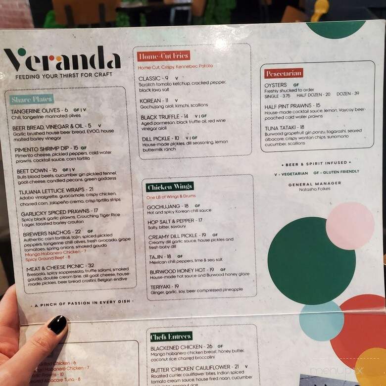 Veranda - Calgary, AB menu_pic