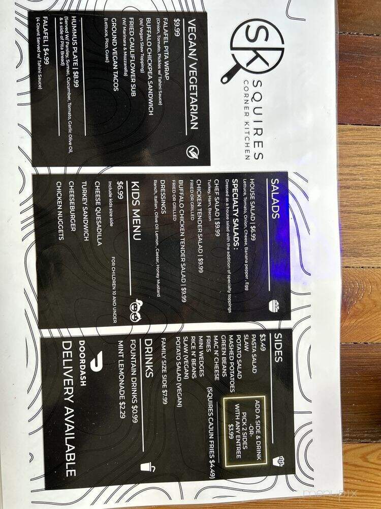 Squires Corner Kitchen - Lexington, KY menu_pic