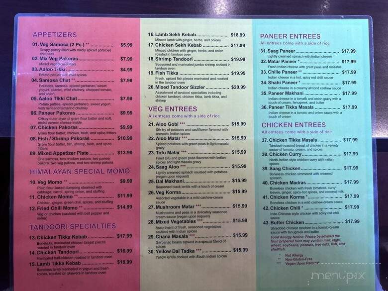 36 Spices - Harrisburg, OR menu_pic
