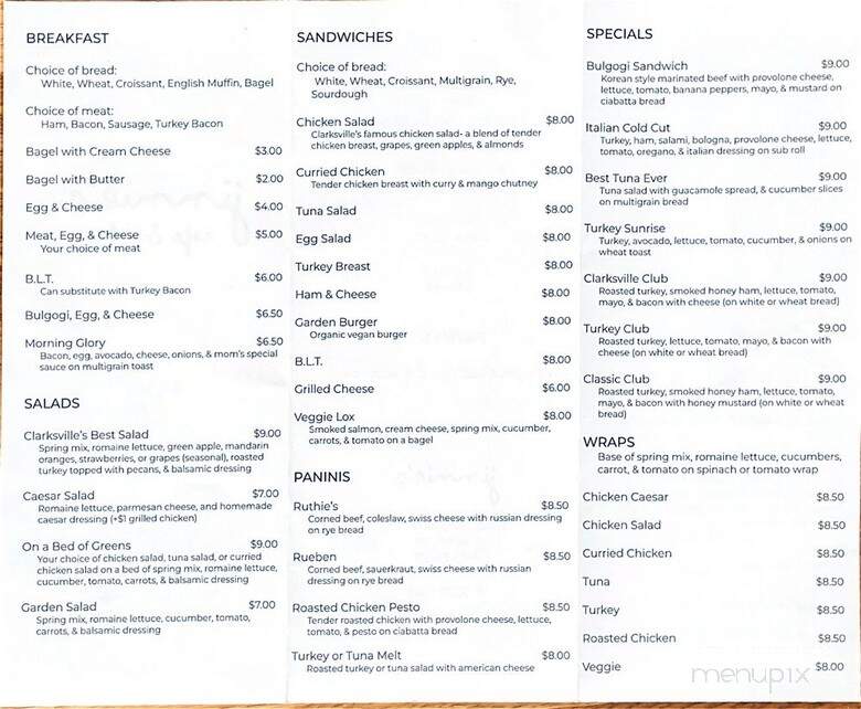 Jinnie's Cafe & Deli - Clarksville, MD menu_pic