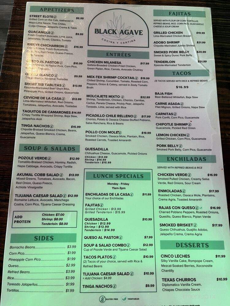 Black Agave - Farmers Branch, TX menu_pic
