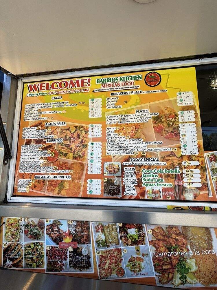 Barrios Kitchen - Roseville, CA menu_pic