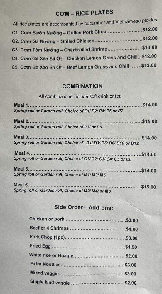 Pho Ever Vietnamese Cuisine - Lorain, OH menu_pic