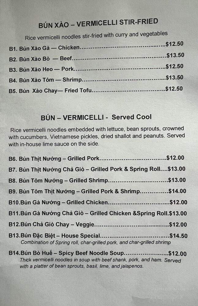 Pho Ever Vietnamese Cuisine - Lorain, OH menu_pic