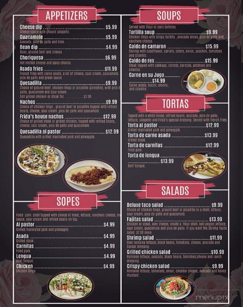 Fridas House Mexican Restaurant - Casper, WY menu_pic