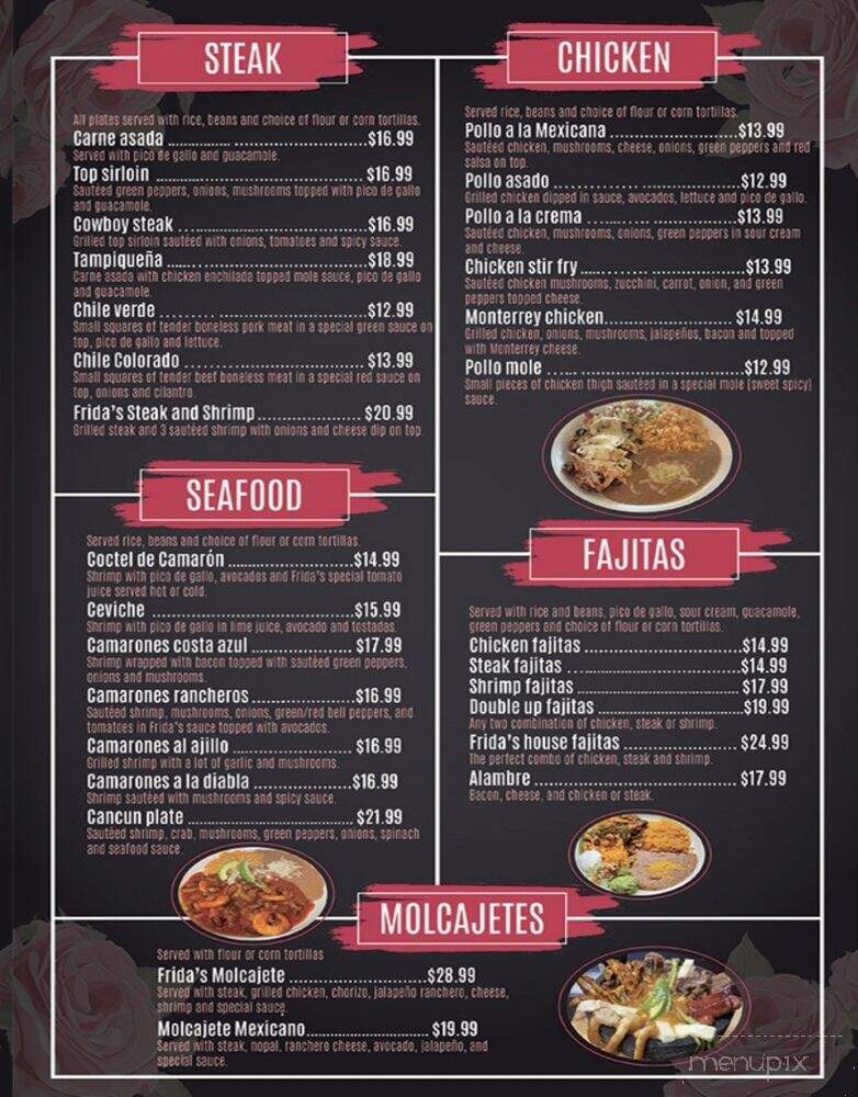Fridas House Mexican Restaurant - Casper, WY menu_pic