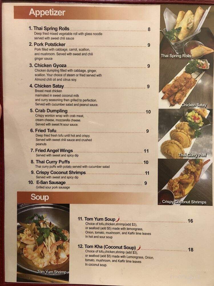 Sara Thai Kitchen - Salt Lake City, UT menu_pic