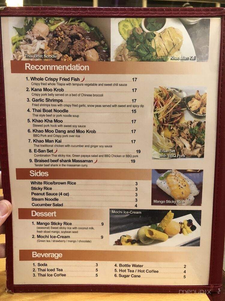 Sara Thai Kitchen - Salt Lake City, UT menu_pic