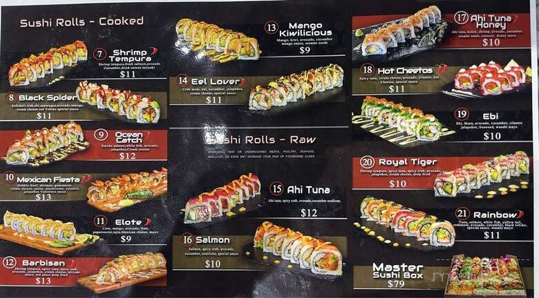 Master Sushi - Waukegan, IL menu_pic