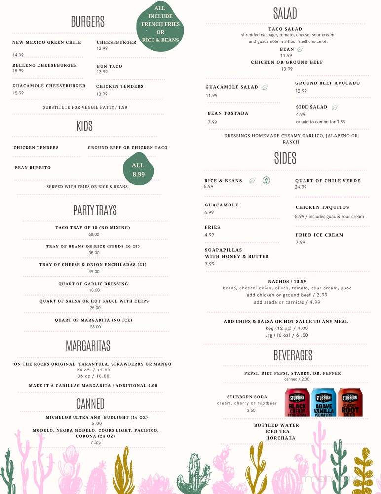 Chiquita Rositas - Barstow, CA menu_pic