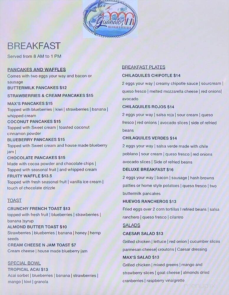 Guanatos II - Spring Valley, CA menu_pic