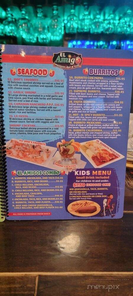 El Amigo Mexican Bar and Grill - Greenville, AL menu_pic