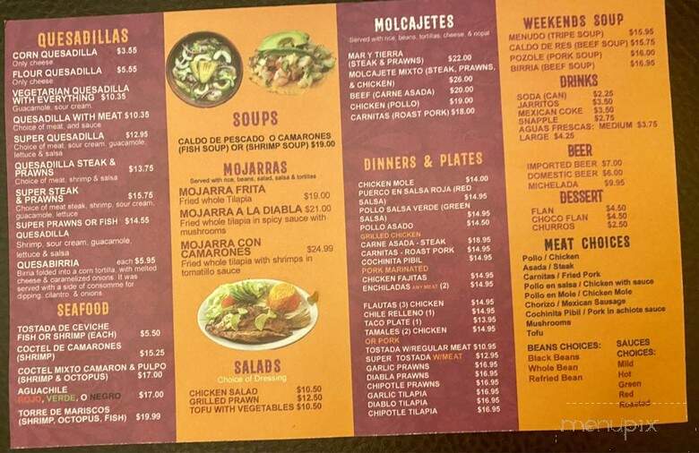 Taqueria Las Katrina's - San Francisco, CA menu_pic