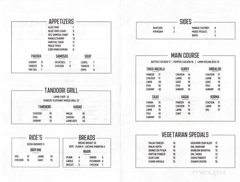 Hungry Elephant Bar & Grill - Visalia, CA menu_pic