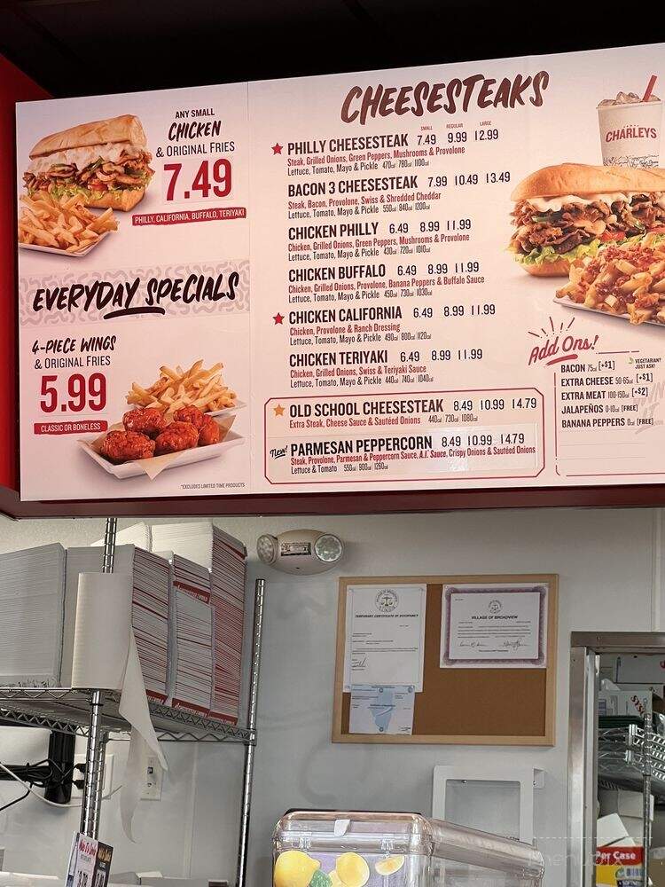 Charleys Philly Steaks - Broadview, IL menu_pic
