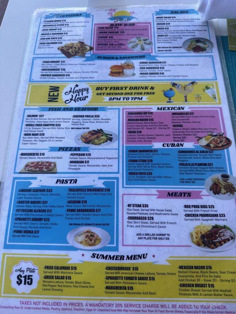 The Beach Food & Drinks - Miami Beach, FL menu_pic
