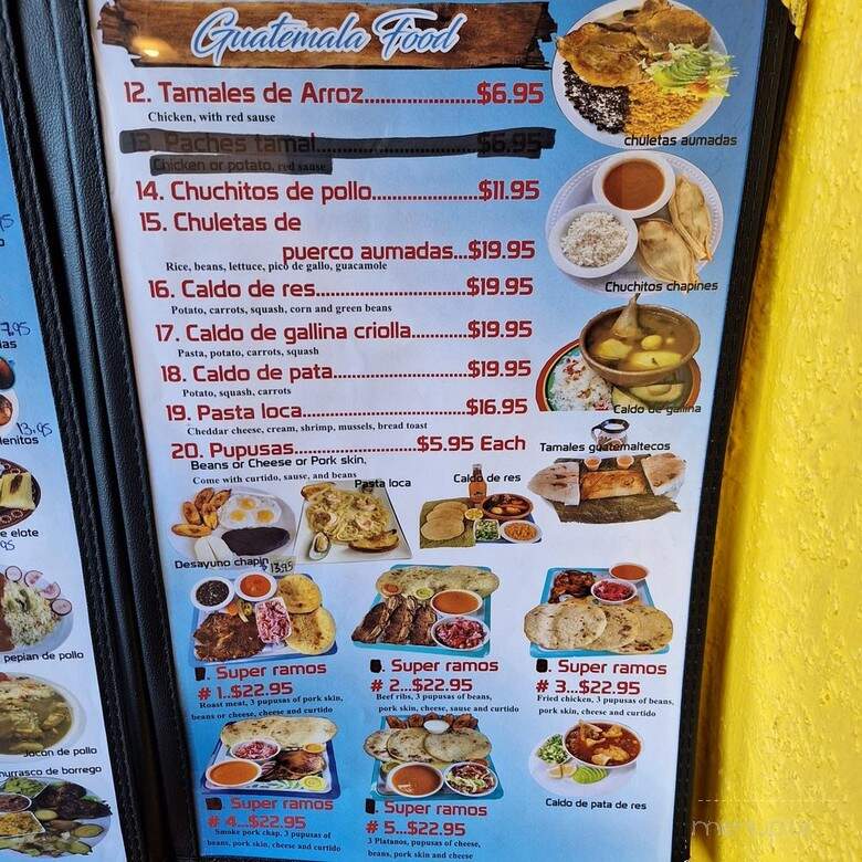 Restaurant Ramos - Seaside, OR menu_pic