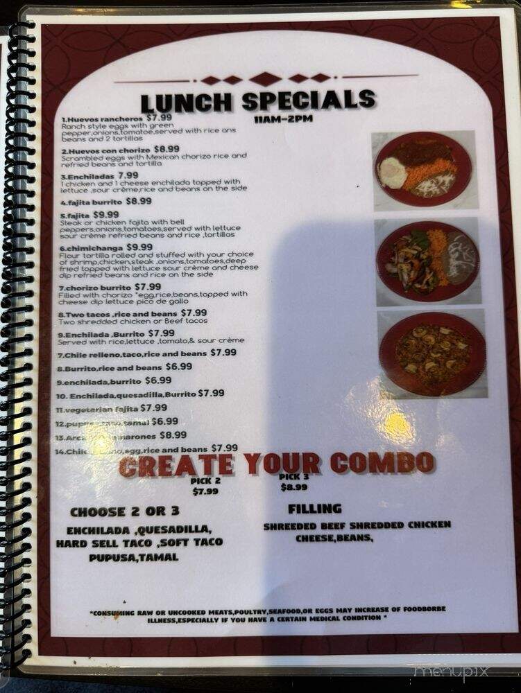 My Casa Restaurant - Fredericksburg, VA menu_pic