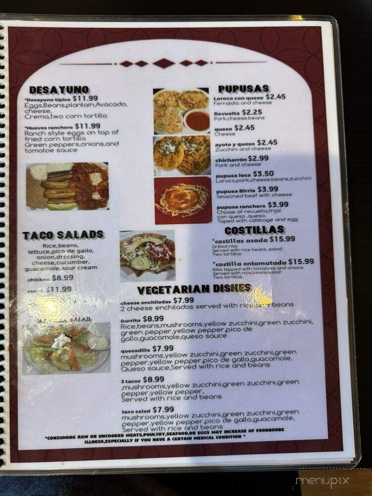 My Casa Restaurant - Fredericksburg, VA menu_pic