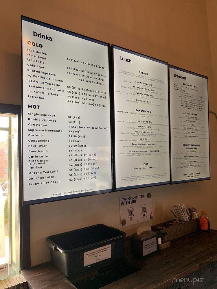Bruno's Cafe - Unionville, CT menu_pic