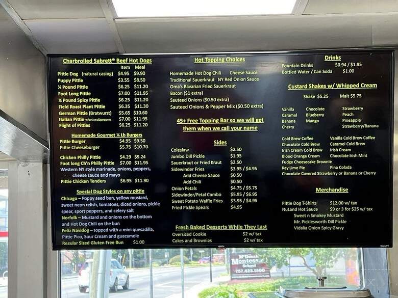 Pittie Dog Grill - Norfolk, VA menu_pic