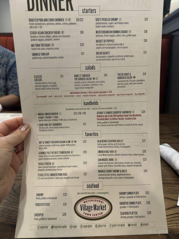 Watersound Village Market - Watersound, FL menu_pic