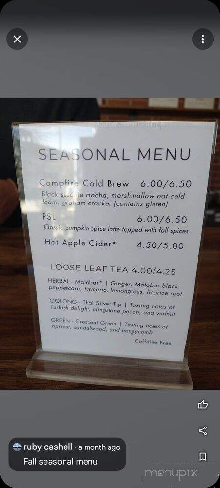 Moonflower Coffee - Denver, CO menu_pic