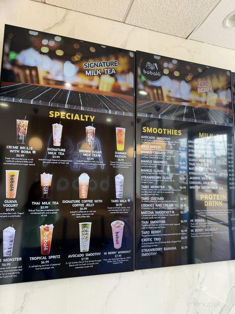 BobaHi - Redondo Beach, CA menu_pic