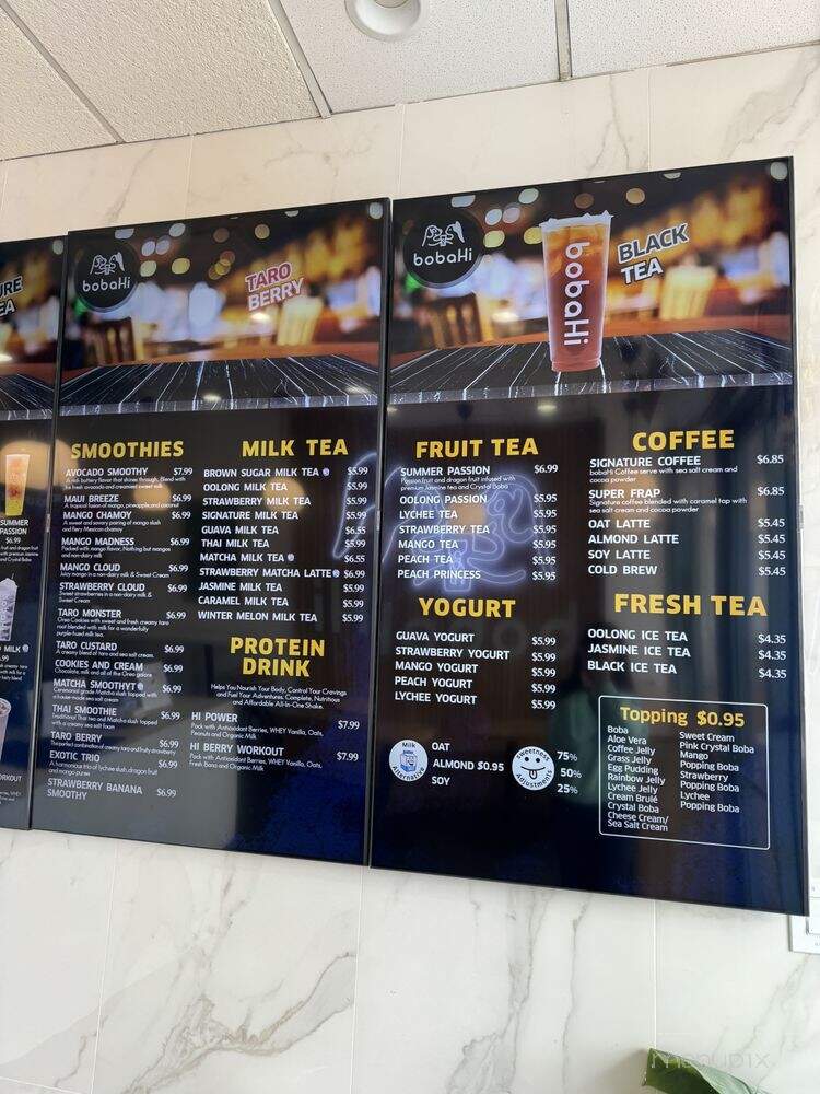 BobaHi - Redondo Beach, CA menu_pic
