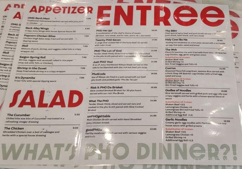 The Alley Noodle Bar - Frisco, TX menu_pic