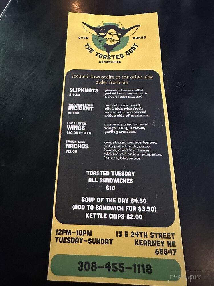 The Toasted Goat - Kearney, NE menu_pic