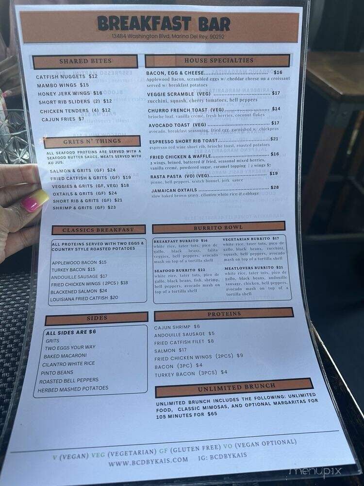 Behind Closed Doors - Marina del Rey, CA menu_pic