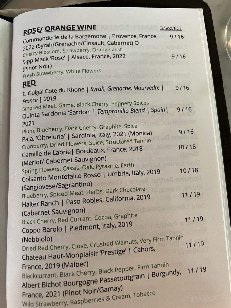 Little Blackbird - Washington, DC menu_pic
