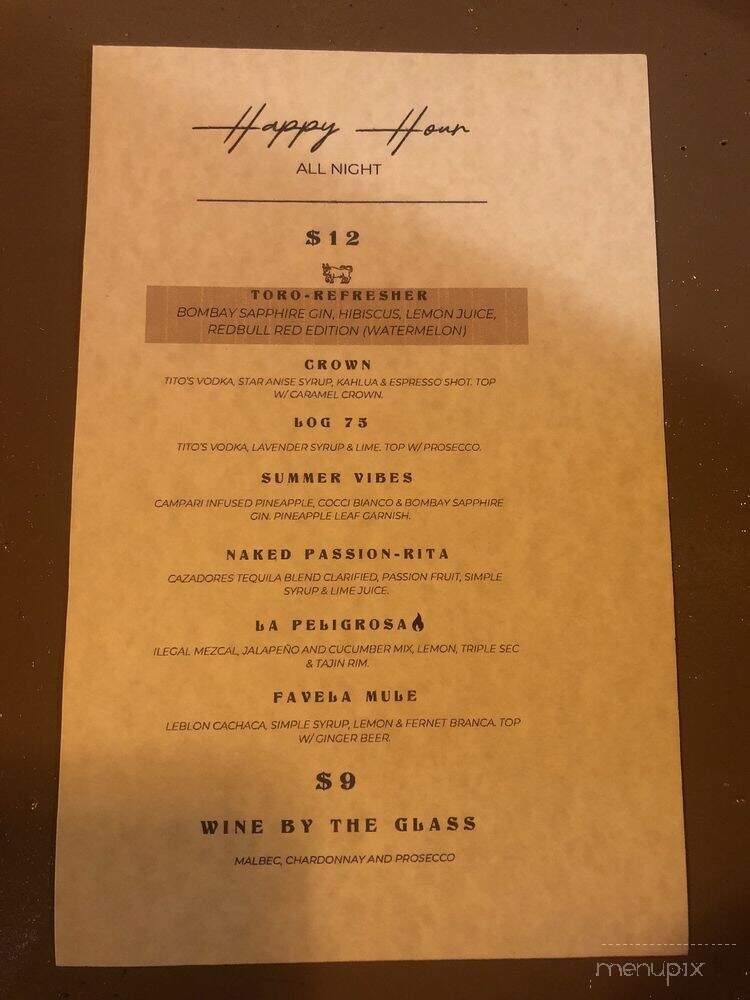 Log Restaurant - Miami, FL menu_pic