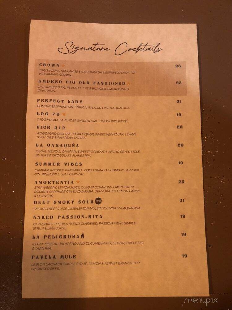 Log Restaurant - Miami, FL menu_pic