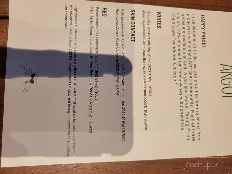 Argot - Chicago, IL menu_pic